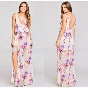 Show Me Your Mumu Floral Kendall Slit Maxi Dress Women Medium Weddings Prom